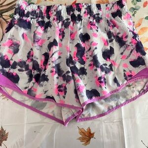 Athletic Works Pink and Purple Patterned Shorts‎